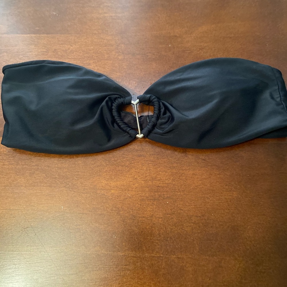 Sexy chic retro style bandeau top with metal heart center detail hot! S